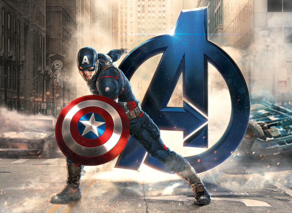 Captain America: A Patriotic Symbol of Resilience and Heroism Wallpaper