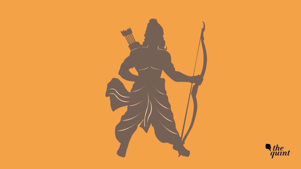 Divine Reverence: Captivating Jai Shri Ram Artwork in High Definition Wallpaper