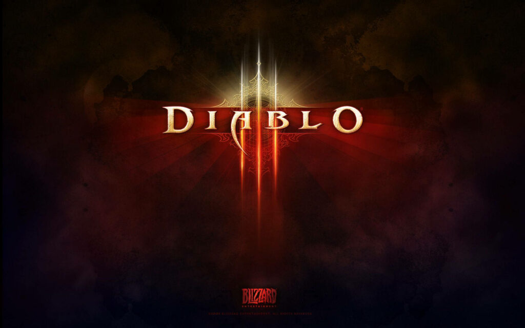 Diablo 3 Game Poster Wallpaper: Dark Fiery Background & Iconic Logo