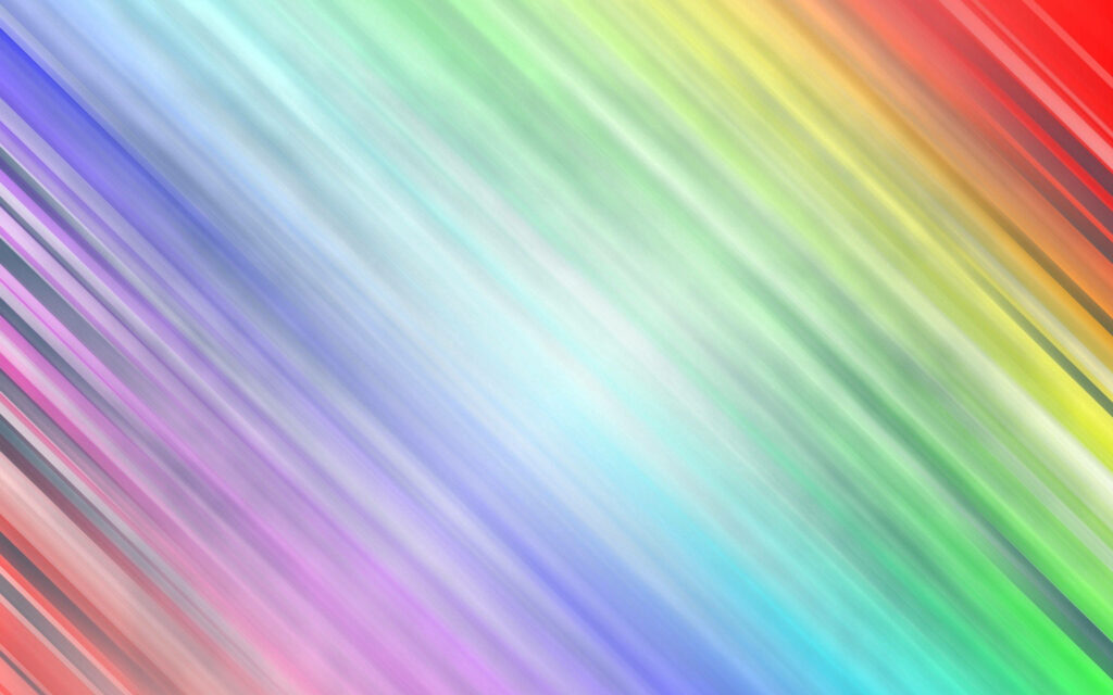 Vibrant abstract wallpaper with diagonal rainbow stripes and glowing pastel light effect background
