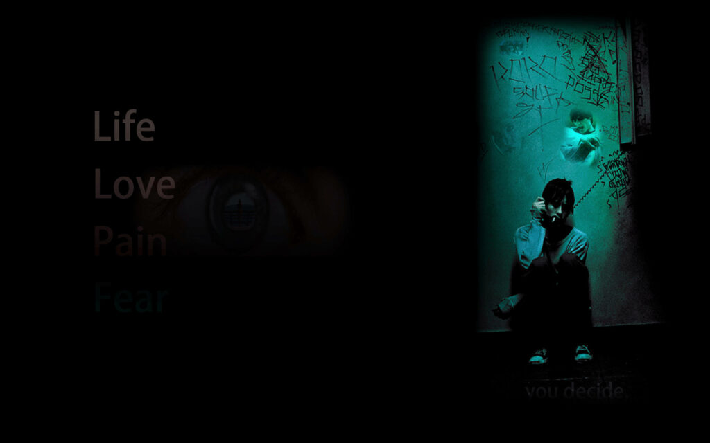 Solitude in Desolation: Harry Goldfarb's Haunting Phone Call Amidst Words of Struggle and Desperation - An Eerie Tribute to Requiem for a Dream Wallpaper