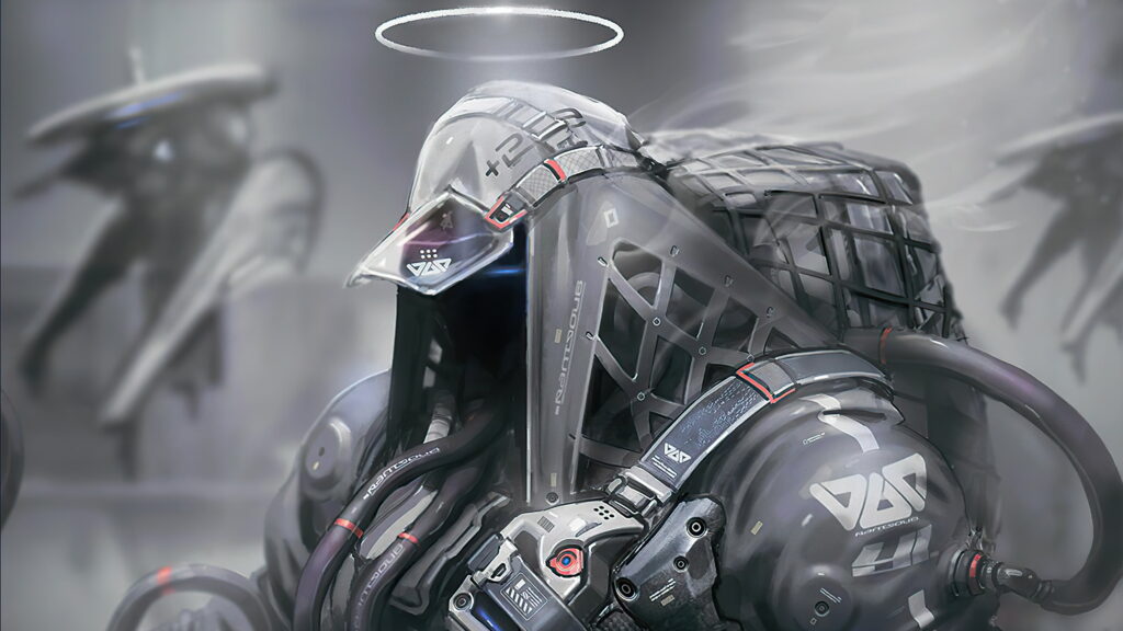 Revamped Robotic Artist: A Digital-Art Masterpiece in 4K Wallpaper