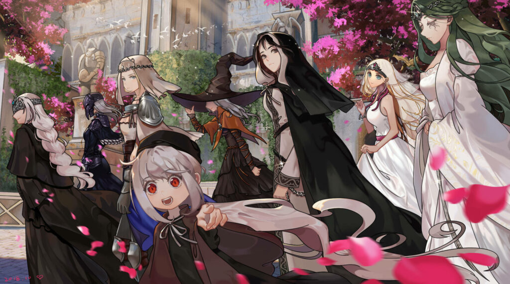Boundless Aura: Futuristic Waifu's Captivating Gaze Wallpaper