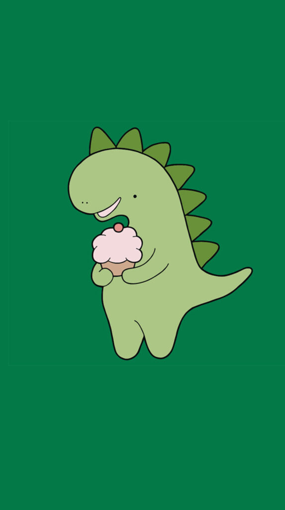 Dino-mite iPhone Background: The Perfect Prehistoric Pop for Your Device! Wallpaper