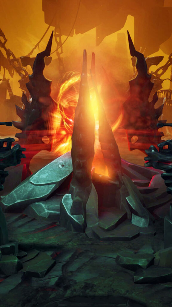 Realm of Rivalry: Majestic Dota 2 Throne Engulfs Android Screens Wallpaper