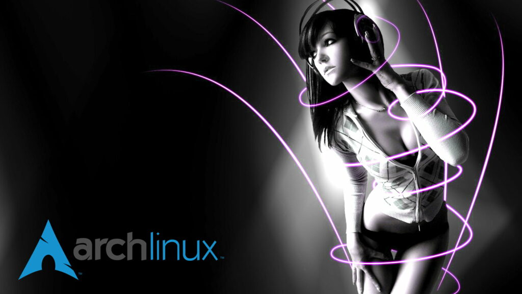 Dancing in the Neon Shadows: A Captivating Arch Dance in a Club Disco Wallpaper