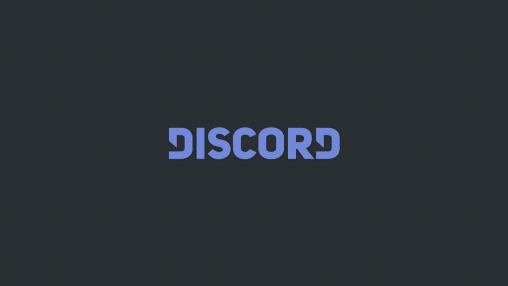 Discord logo in bold blue text on sleek dark gradient background digital connectivity wallpaper