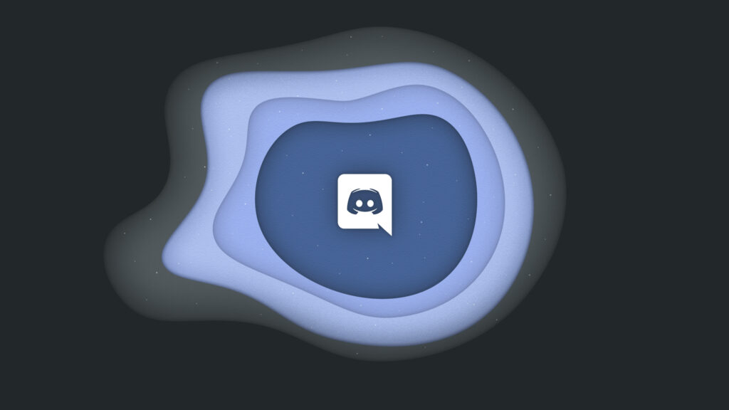 Iconic Discord Vista Blue Aesthetic Wallpaper: A Simple and Stylish Discord Logo-Themed Image on Dark Grey Background