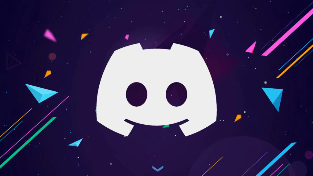 Dark Purple Depths: A Creative Vector Wallpaper featuring Discord's Clyde Logo and Minimal Shape Patterns