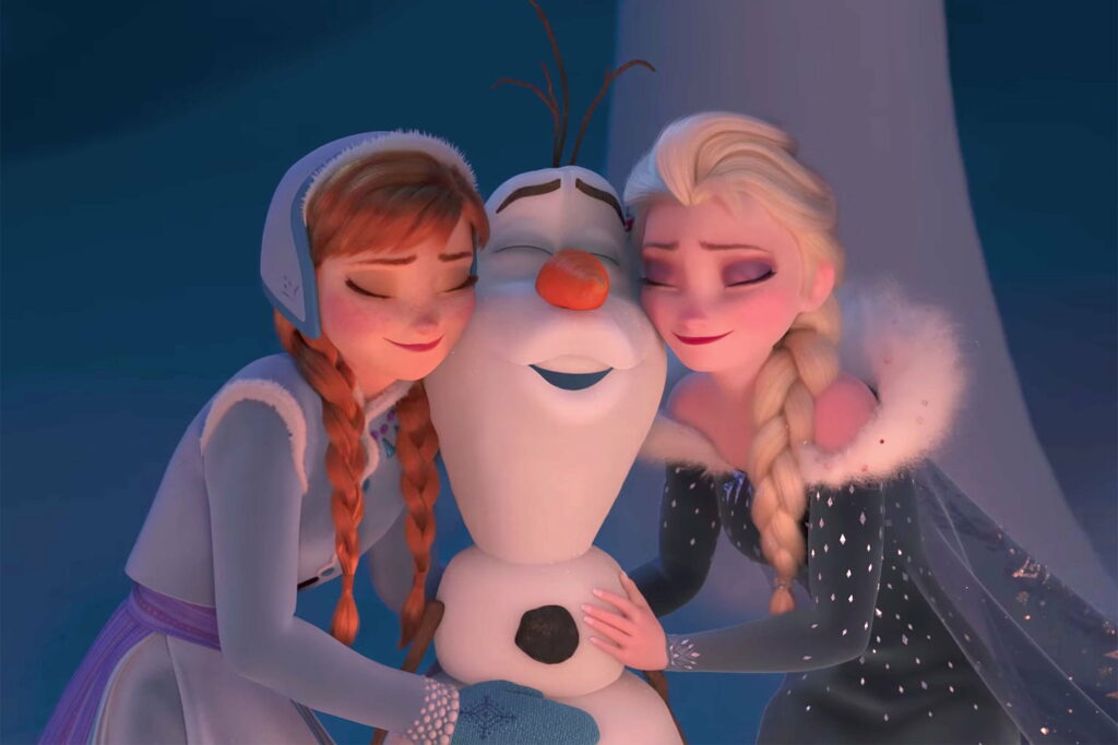 Winter's Tangled Journey: Anna and Elsa's Magical Quest in Disney's Snowy Fantasy World Wallpaper