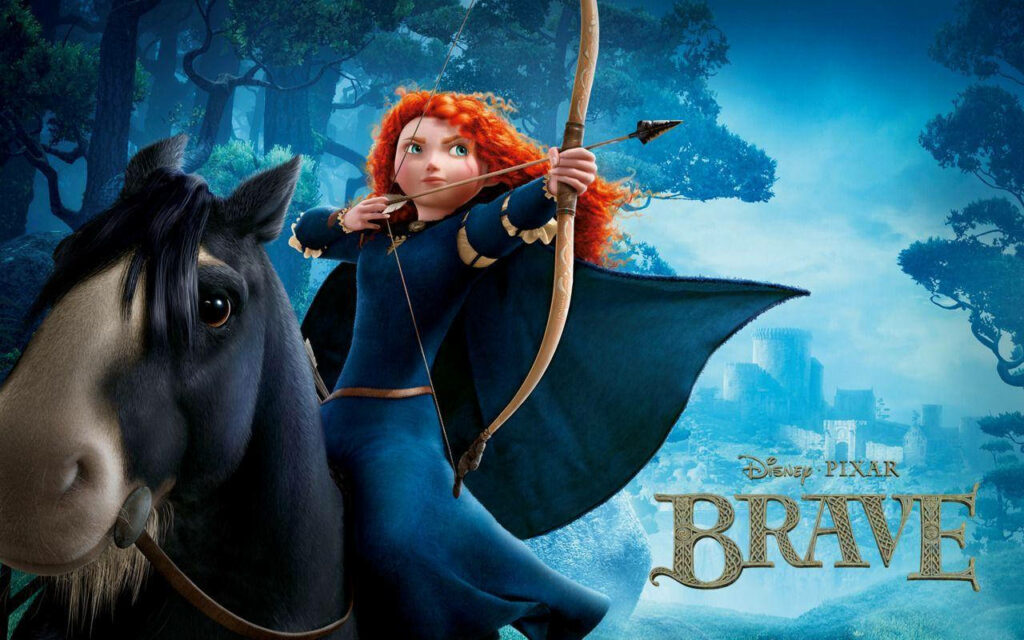 Princess Merida and her Fierce Companion, Angus: A Brave Encounter Wallpaper