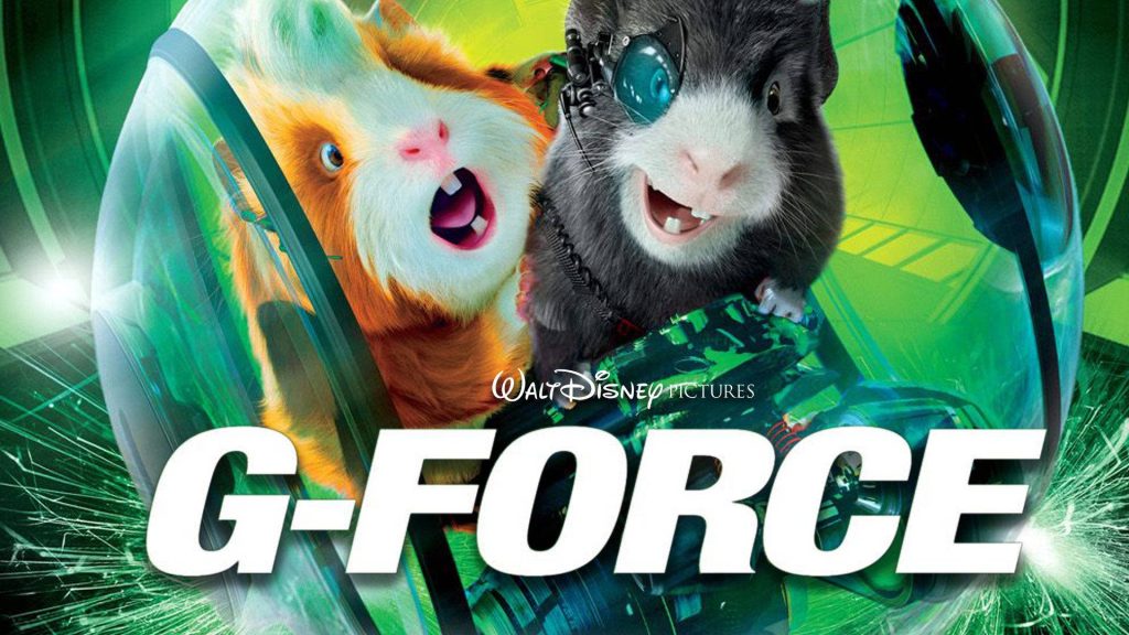 Disney G-Force 3D wallpaper featuring Blaster and tactical vehicle with glowing green tech graphics