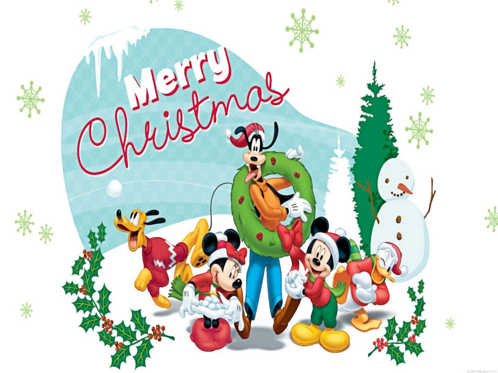 Magical Holiday Delight: Disney Christmas iPad Wallpaper brings joy and entertainment for a perfect festive season!