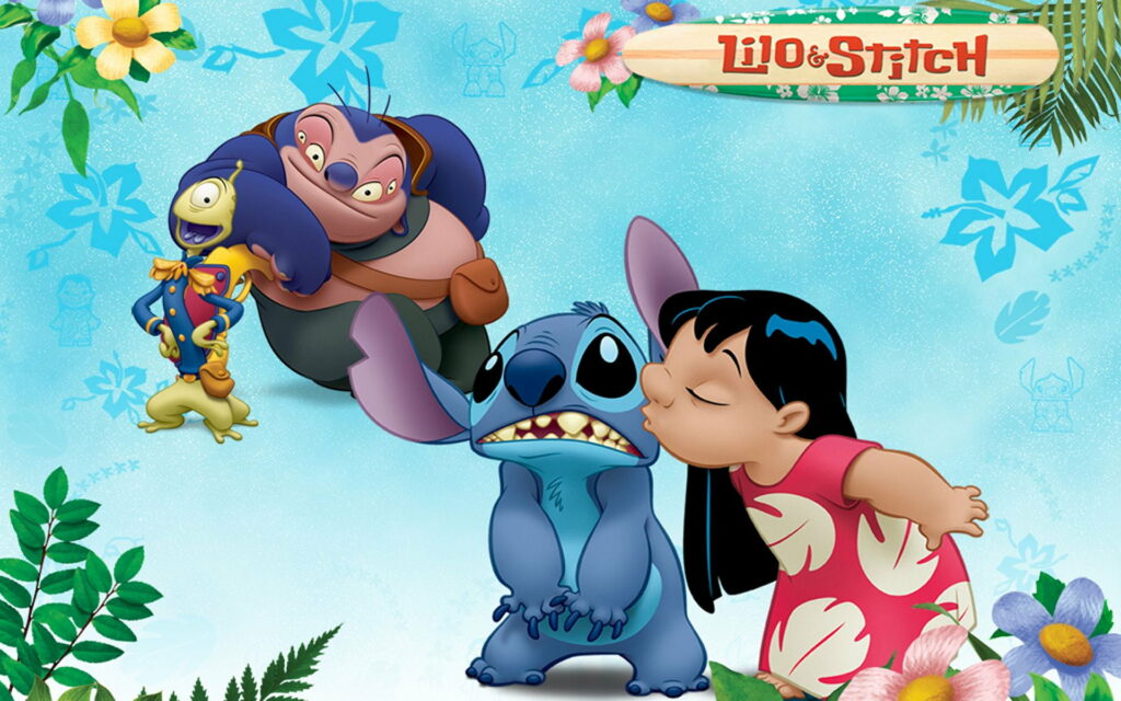 Charming Duo: Lilo, Stitch and the Whimsical World of Lilo & Stitch in Stunning HD Wallpaper