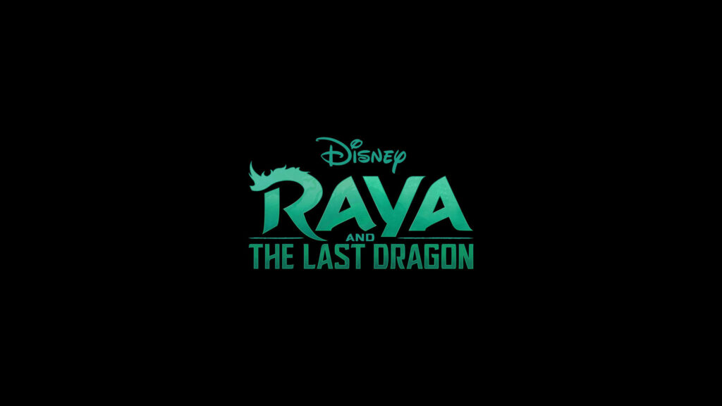 Raya and the Last Dragon Logo Wallpaper on Black Background