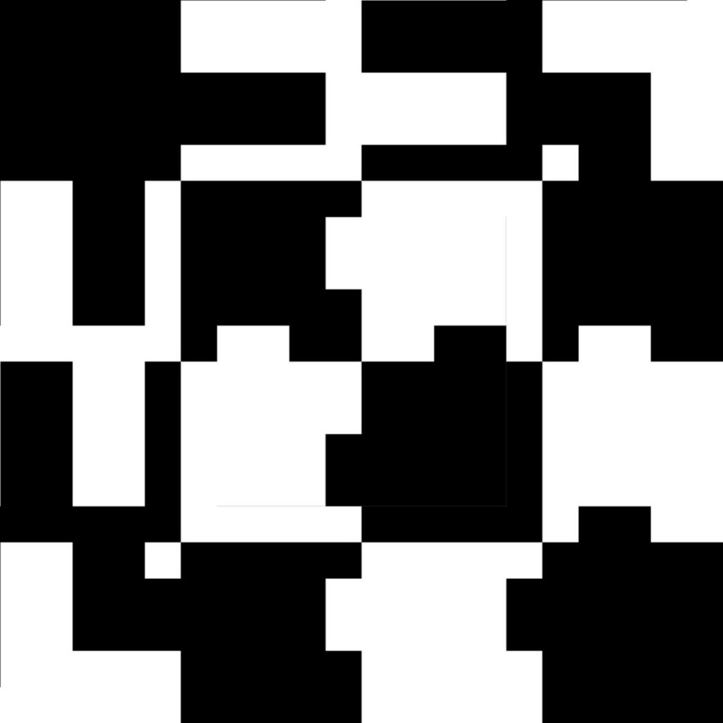 Distorted Black and White Checkerboard Wallpaper Background