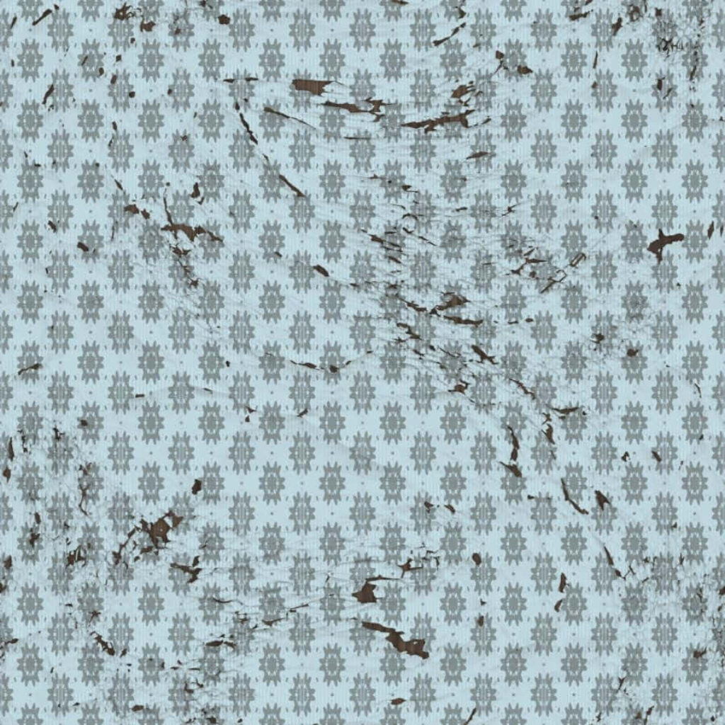 Distressed Blue Wallpaper: Rough Texture & Faded Pattern Design