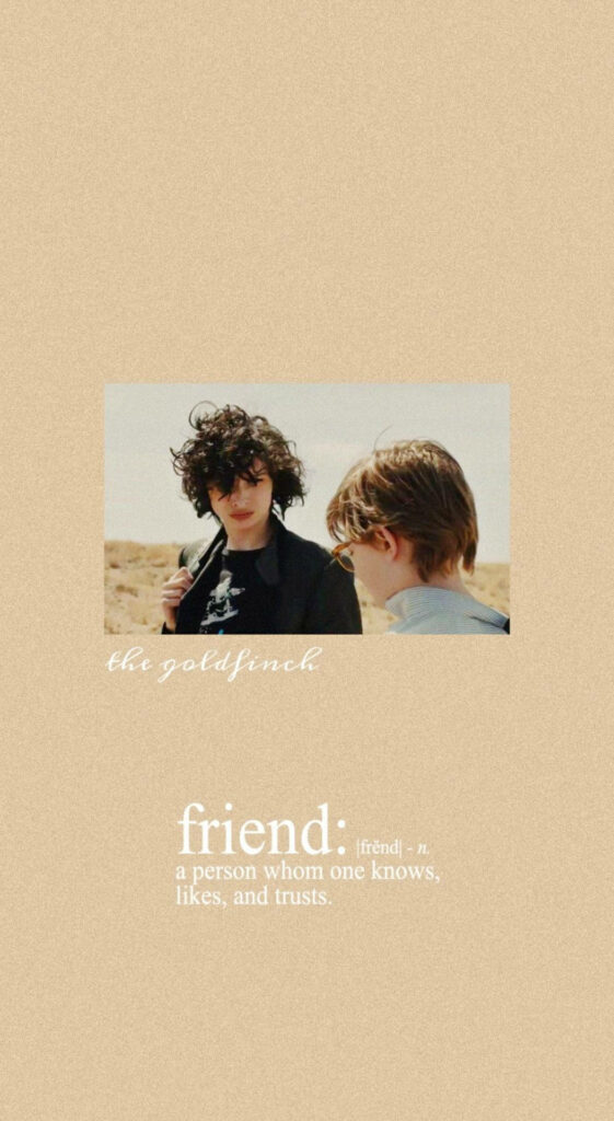 Contrasting Tastes: Strong Friendship on Neutral Canvas Wallpaper
