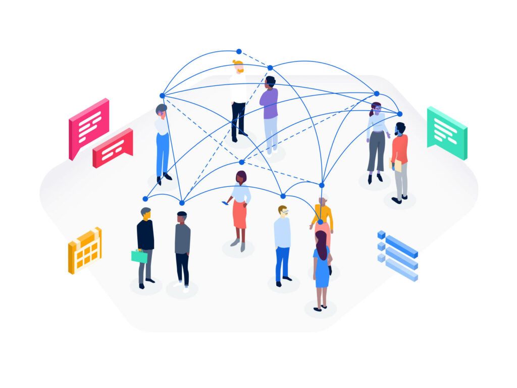 Connected Diversity: Collaborative Individuals Wallpaper Background