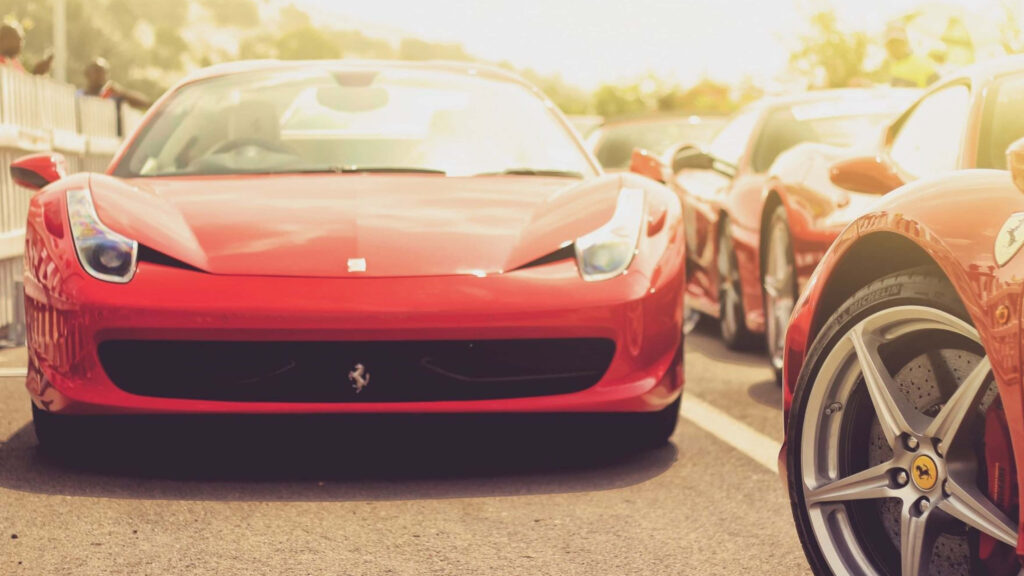 Captivating 4K Snapshot: Revered Collection of Red Ferraris Sets the Project Cars Stage Wallpaper