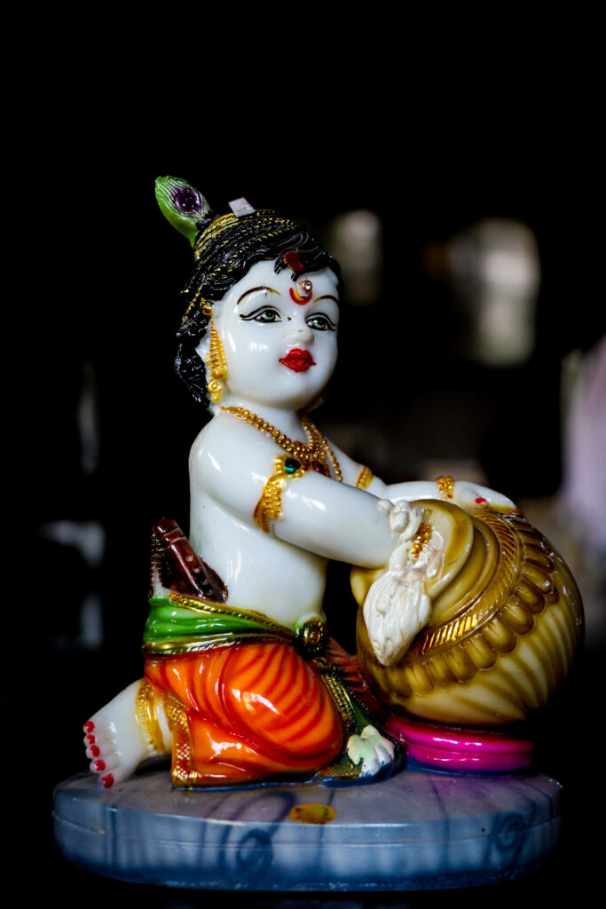Divine Grace in a Captured Essence: Lord Krishna Resonates in 3D Wallpaper