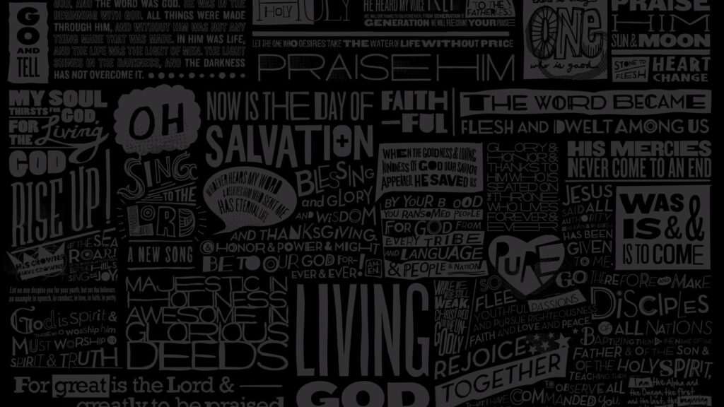 Words of God in Black Aesthetic HD Wallpaper Background