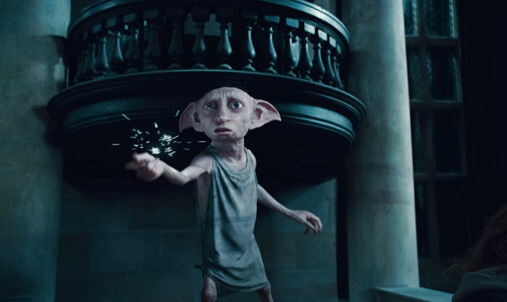 Dobby at Malfoy Manor: Dark & Dramatic Harry Potter Wallpaper