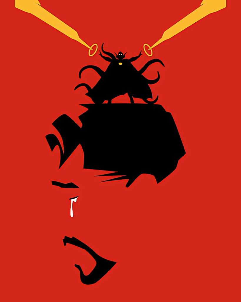 Minimalist Doctor Strange Wallpaper: Bold Red Background & Emotion