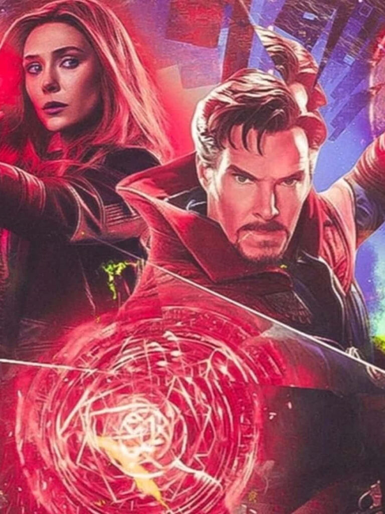 Vibrant Doctor Strange & Scarlet Witch Wallpaper: Multiverse Magic