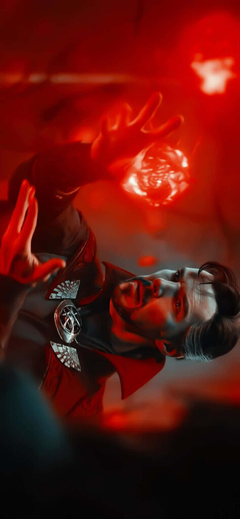 Doctor Strange Wallpaper: Epic Multiverse Battle with Glowing Red Magic
