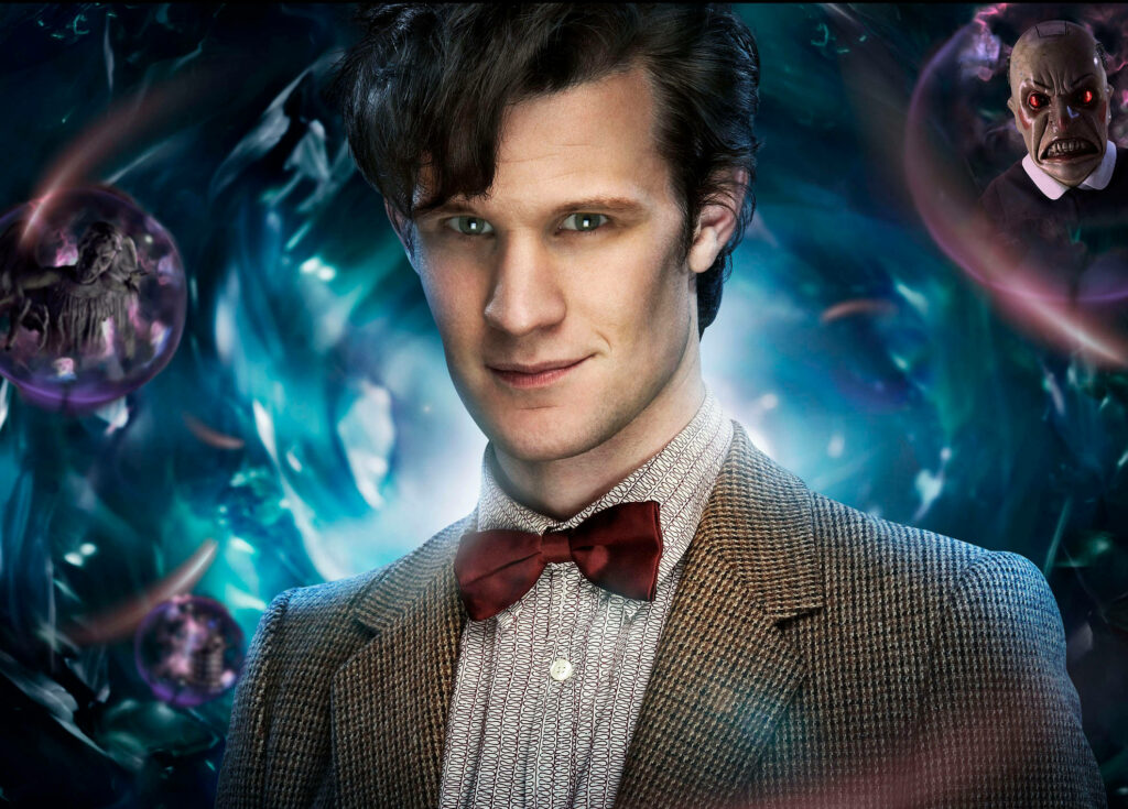 Vibrant Doctor Who Wallpaper: Eleventh Doctor in Time Vortex