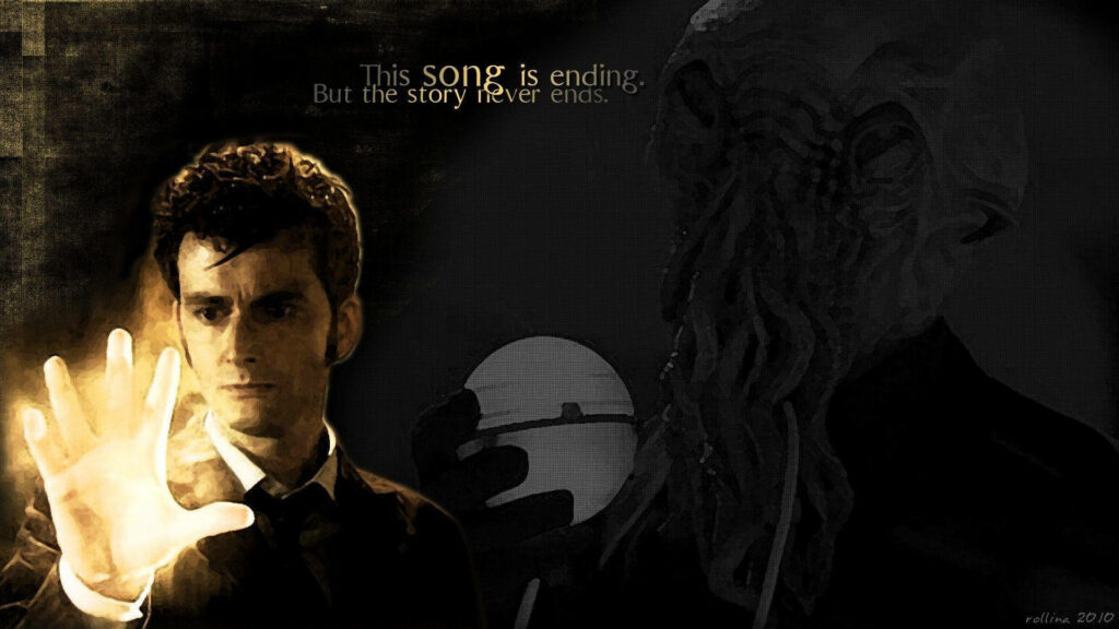 Doctor Who Tenth Doctor Regeneration Wallpaper with Ood - Iconic Moments