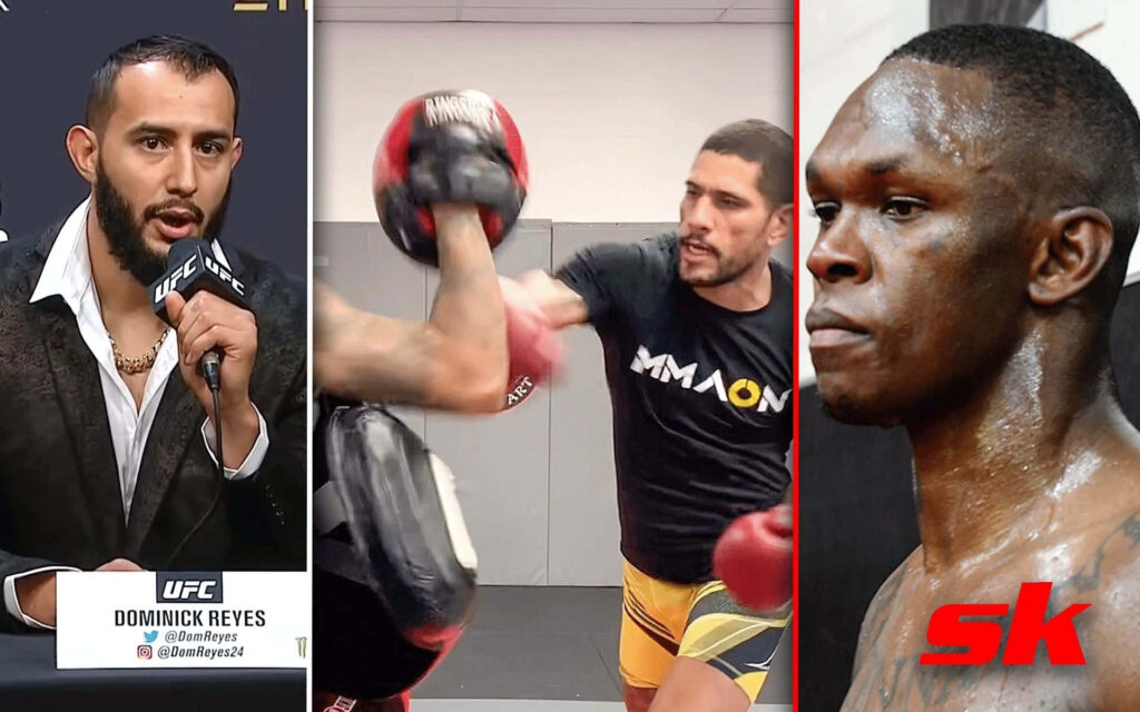 Dominick Reyes UFC interview Alex Pereira intense training Israel Adesanya powerful pose wallpaper background