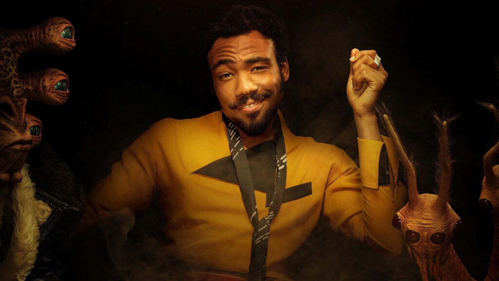 Charismatic Donald Glover in a Unique Star Wars Wallpaper Setting