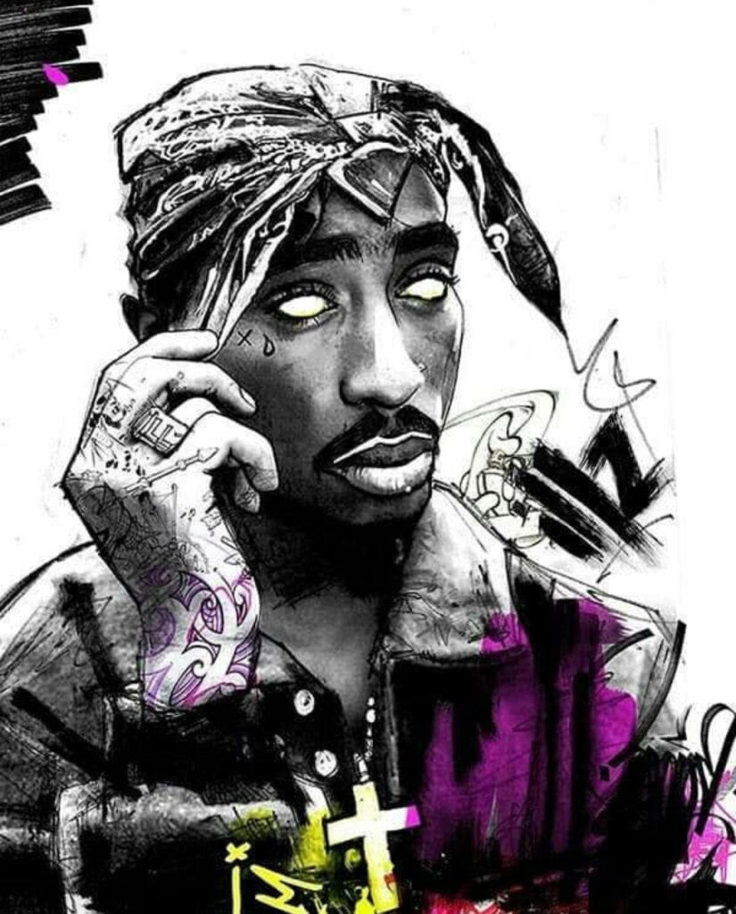 Resonating Creativity: Celebrating Tupac's Iconic Influence with a Dope Wallpaper Tribute