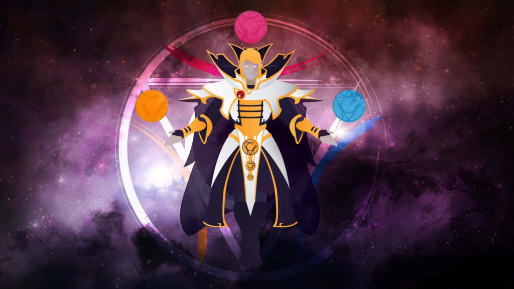The Sovereign Sage Dominates with Arcane Brilliance: A Breathtaking 1600x900 Wallpaper Showcasing Dota 2's Invoker
