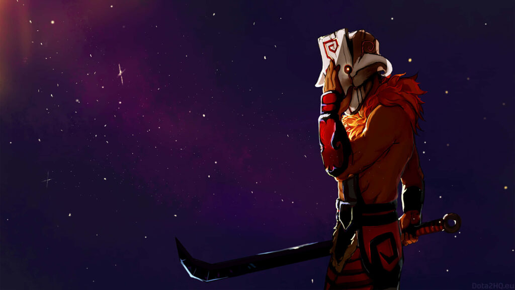 Dota 2 Hero Reveals His True Face Under Starry Skies Wallpaper