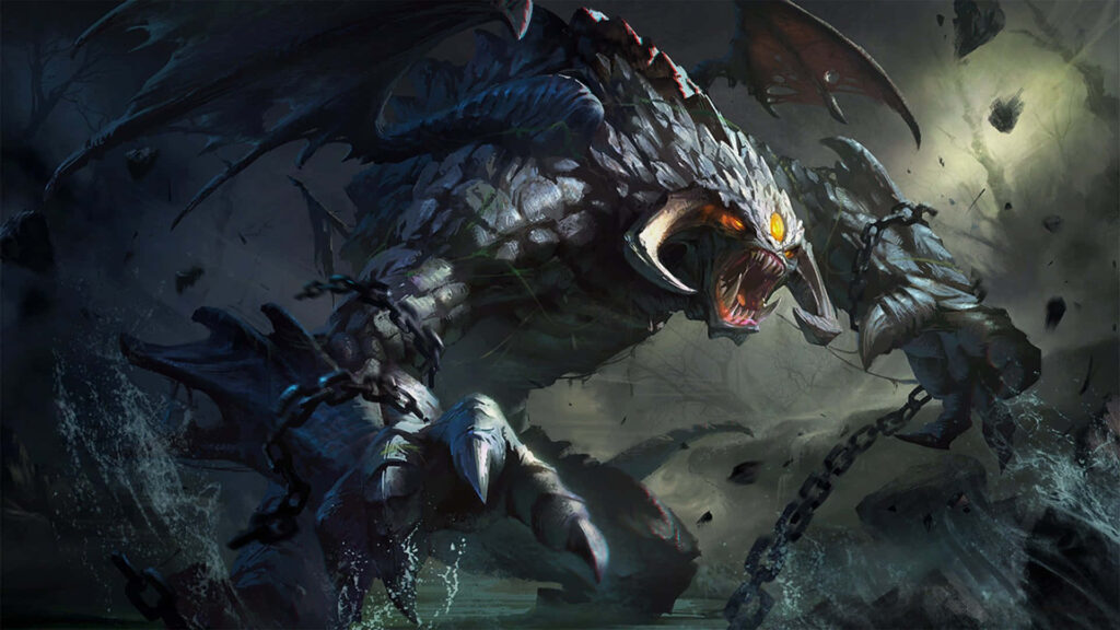 The Mighty Roshan: A Majestic Digital Art Tribute from Dota 2 Wallpaper