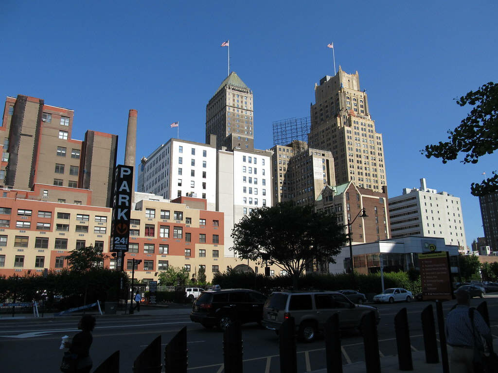 Downtown Newark Daytime Wallpaper: Classic & Modern Architecture