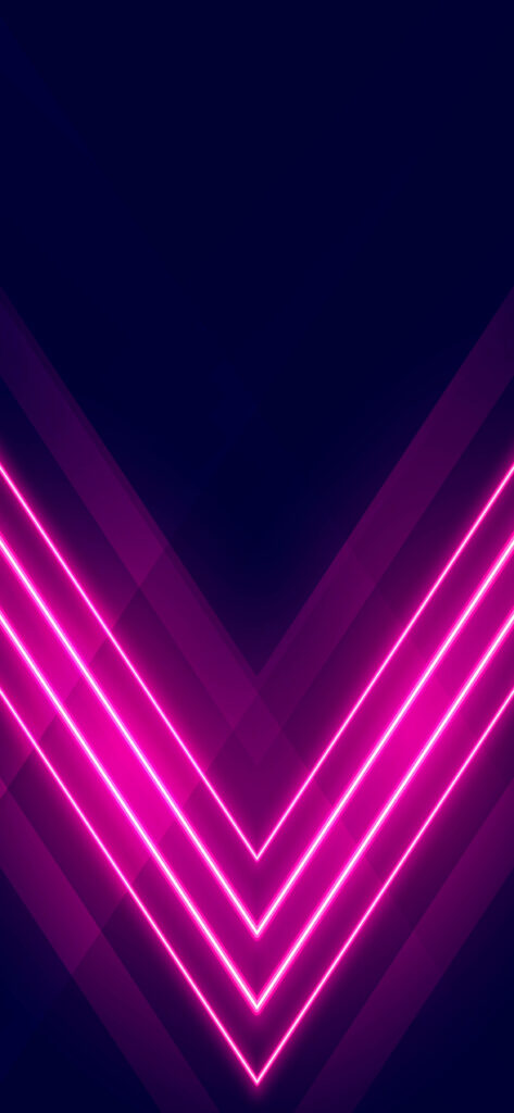 Vibrant Cascading Neon Arrows: Mesmerizing 4k iPhone Background Wallpaper