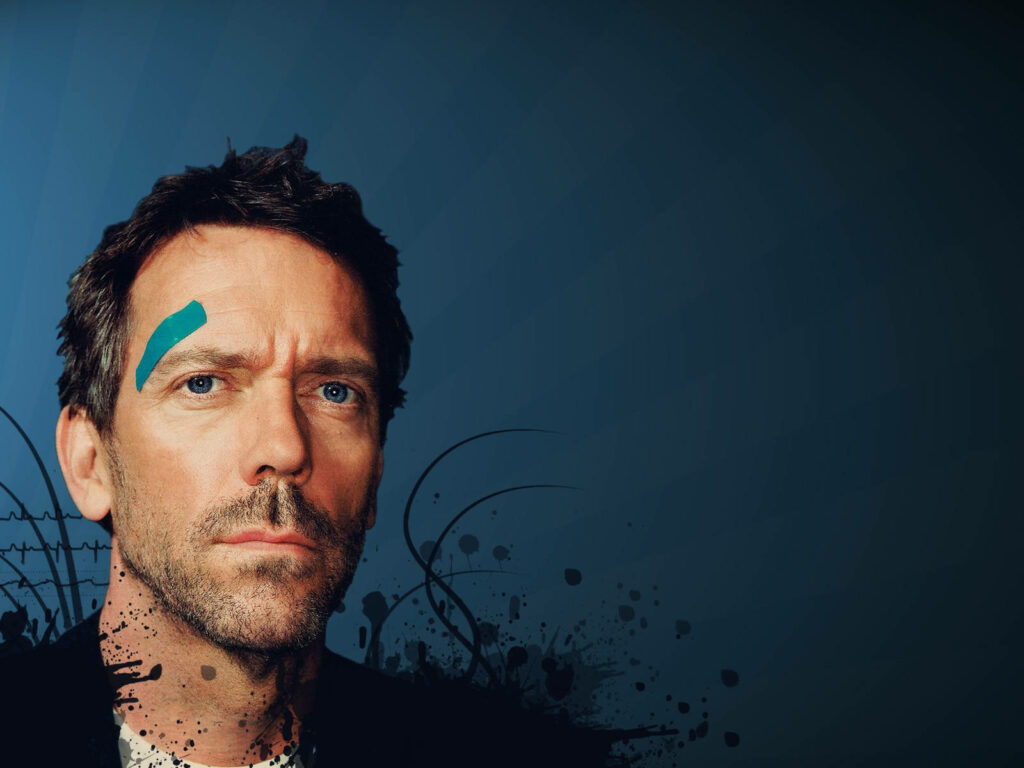 Graffiti-Style Dr. Gregory House Wallpaper - Dark Artistic Background