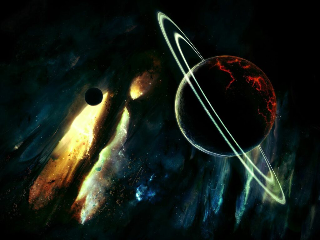 Stunning Saturn Wallpaper: Cosmic Chaos and Ethereal Beauty