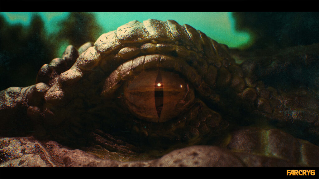 Dramatic Crocodile Eye Close-Up Wallpaper - Far Cry 6 Art