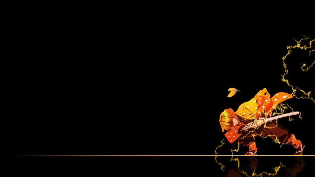 Dramatic Demon Slayer Wallpaper: Intense Character in Dark Setting