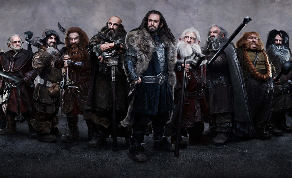 Dramatic Dwarven Company Wallpaper from The Hobbit - Unique Attire