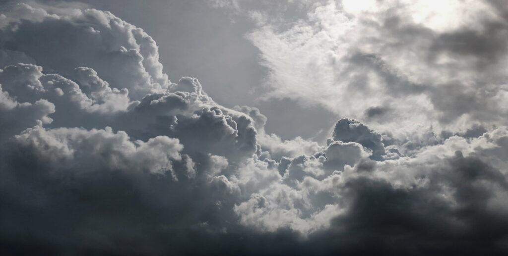 Stunning Grayscale Cloud Wallpaper: Ethereal Skies in HD