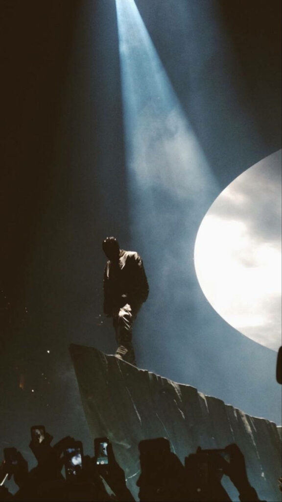 Kanye West Spotlight Wallpaper: Dramatic Android Background