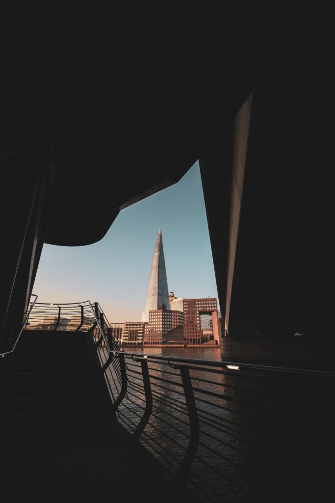 Dramatic London City View Wallpaper with The Shard at Sunset