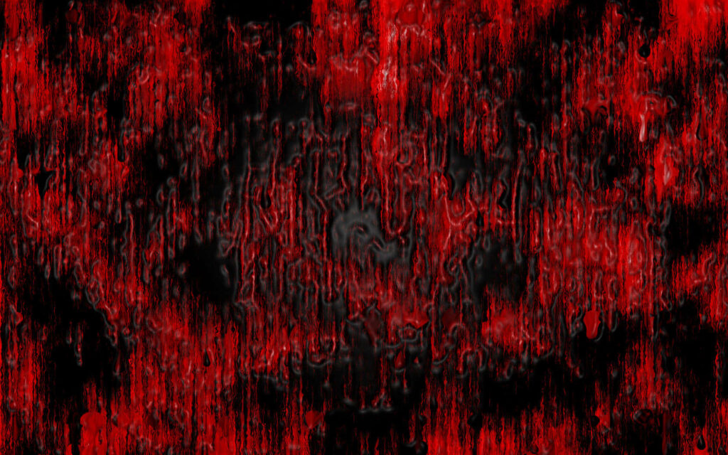 Intense Red & Black Abstract Wallpaper with Dripping Textures
