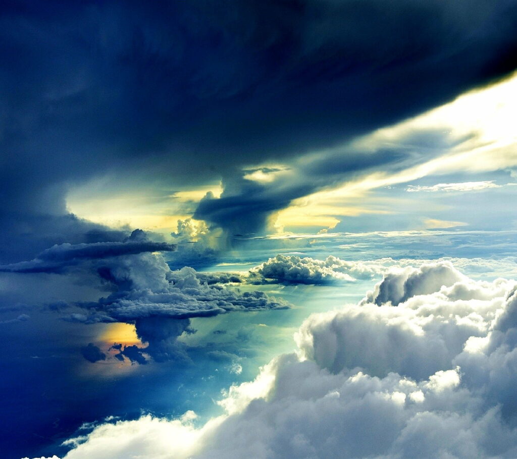Stunning Aerial View of Dramatic Sky - HD Wallpaper Background